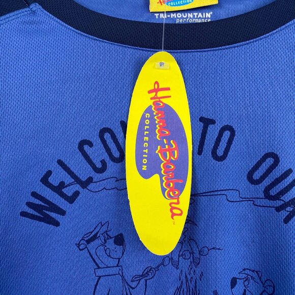 NWT Hanna-Barbera Mens Activewear Top 3XL Tri-Mountain Performance Shirt Blue - Picture 9 of 14